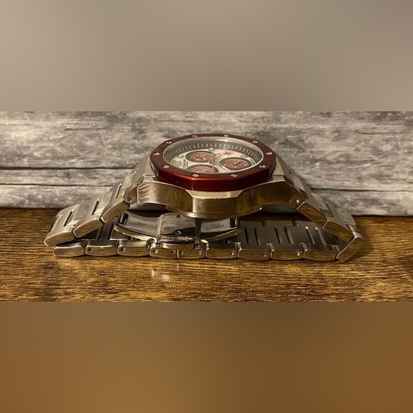 Sturhling Original Chronograph Women’s Ladies Watch Stainless Red ~Needs Battery - Picture 3 of 12